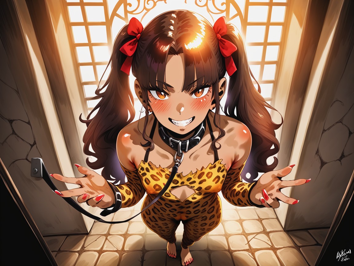Open Doors In Foreground, Red Puddles On Floor, Streaks In Background Hentai AI Porn