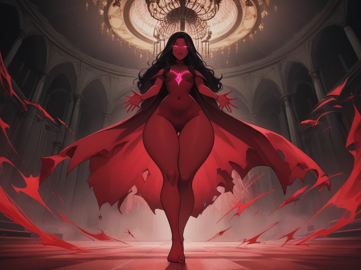 Ballroom Background, Broken Throne, One Undead Woman Latina AI Porn