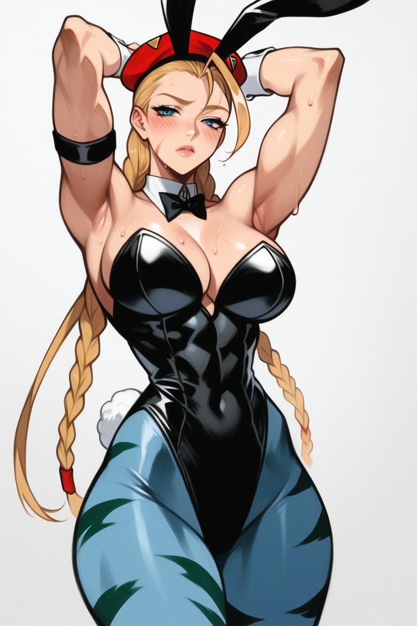 Looking At Viewer, Cammy White, Arms Up Hentai AI Porn