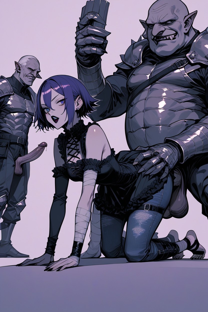 Gigantic, Increased Output, Purple Hair Hentai AI Porn