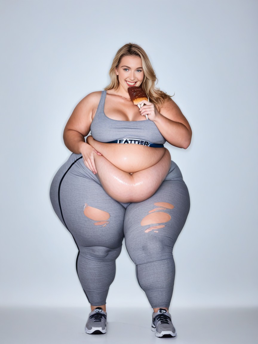 Hyper Obese, Standing, Immobile Hyper Fat AI Porn