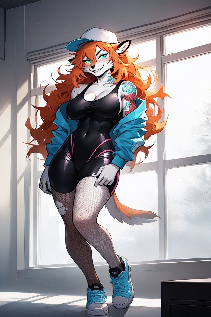 Long Sleeves, Ginger, Jacket Furry AI Porn