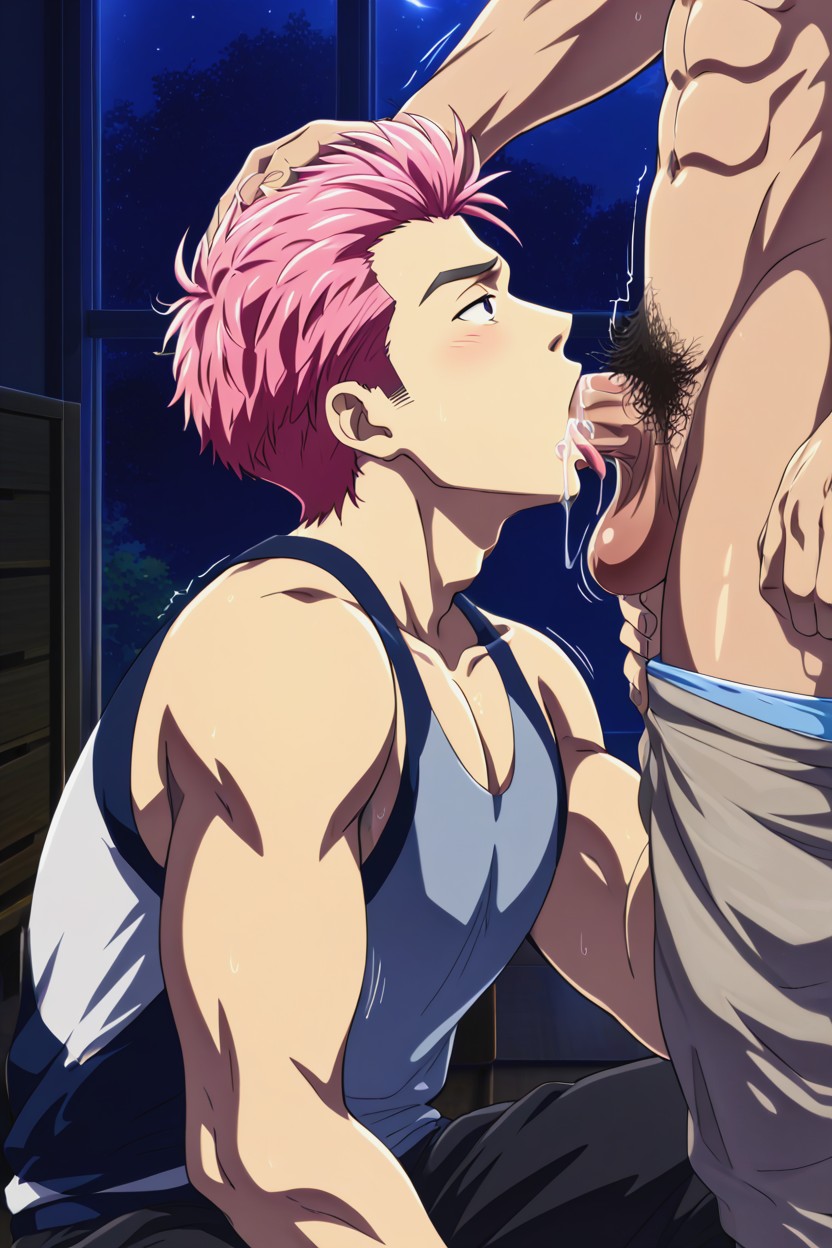 Big Pecs, Pulling Down Pants, Rough ゲイAIポルノ
