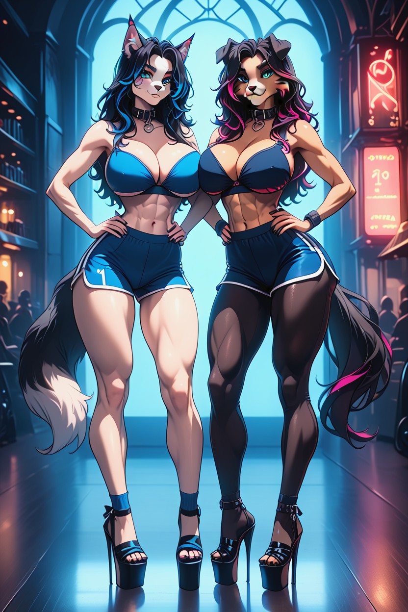 Locked Eyes, Thigh Squish, Beautiful Eyes Furry AI Porn
