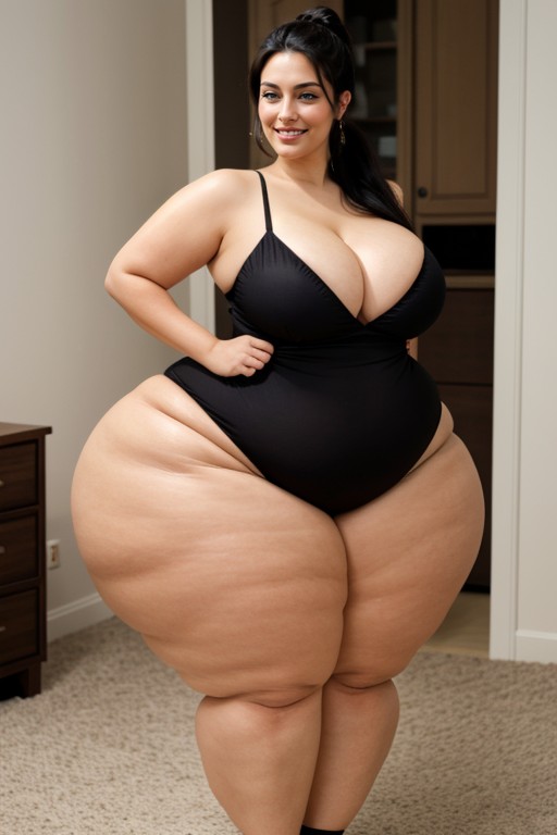 Italian, Wide Hyper Hips, Extremely Large Ass AI Porn
