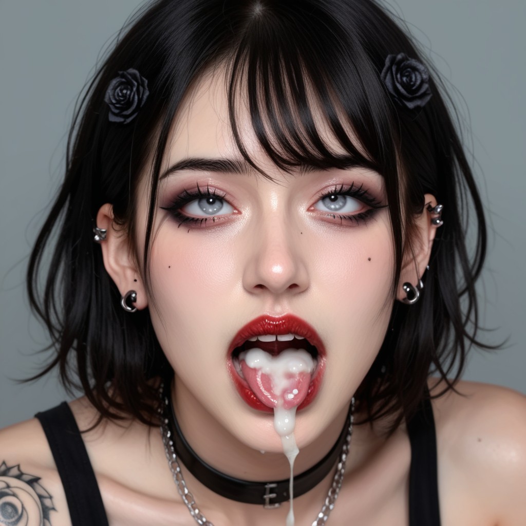 Face Piercings, Cum On Face, Sweaty Porno IA Asiatique
