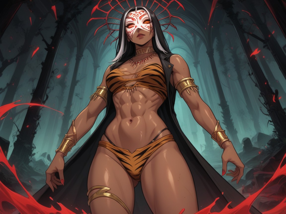 Background Ultra Detailed, オイルを塗った肌, One Ghost Woman ラティーナAIエロ