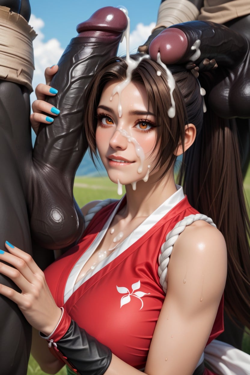 Cock Awe, Sexy Woman, Handjob Hentai AI Porn