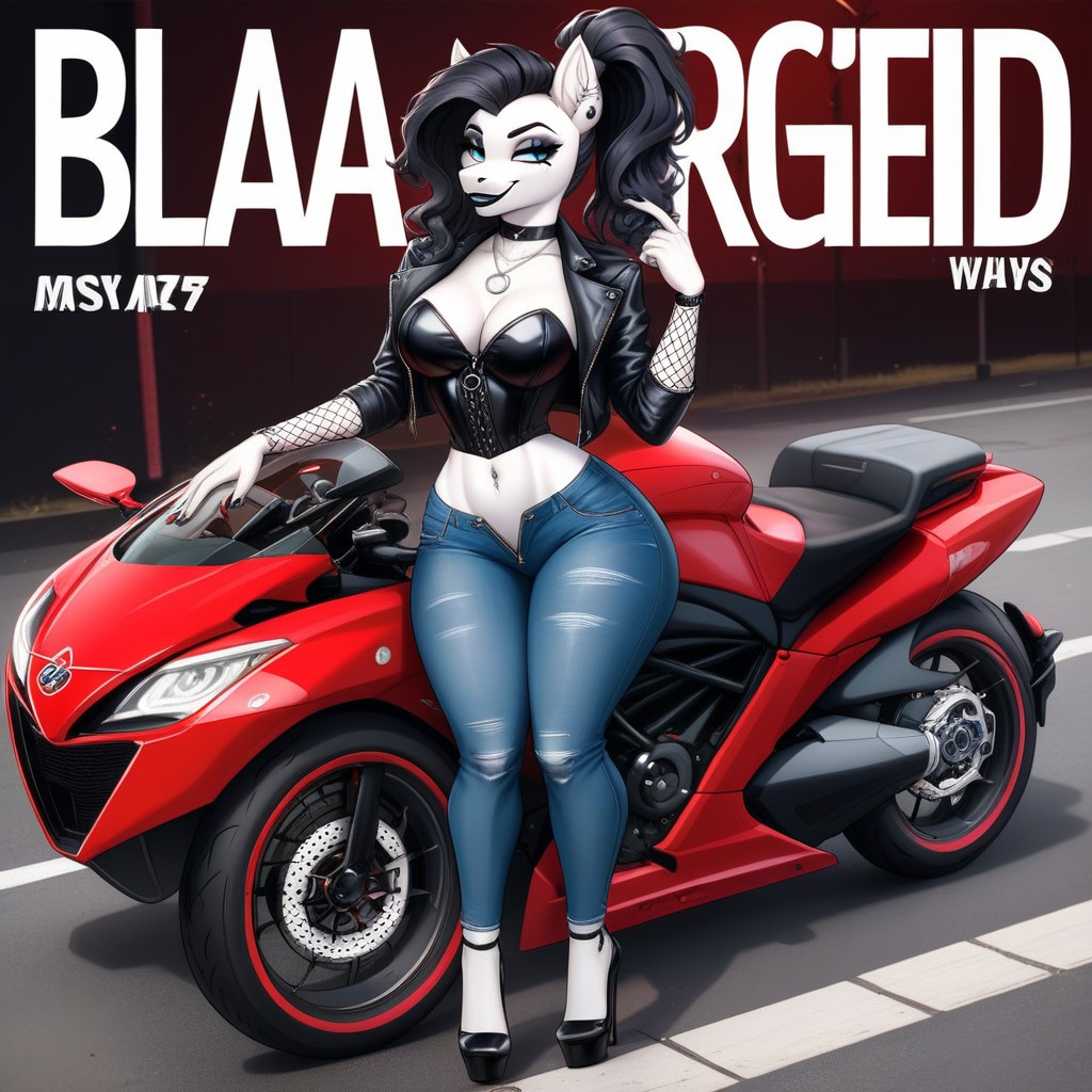 Navel Piercing, Full Body, Ass Bigger Than Torso Furry AI Porn