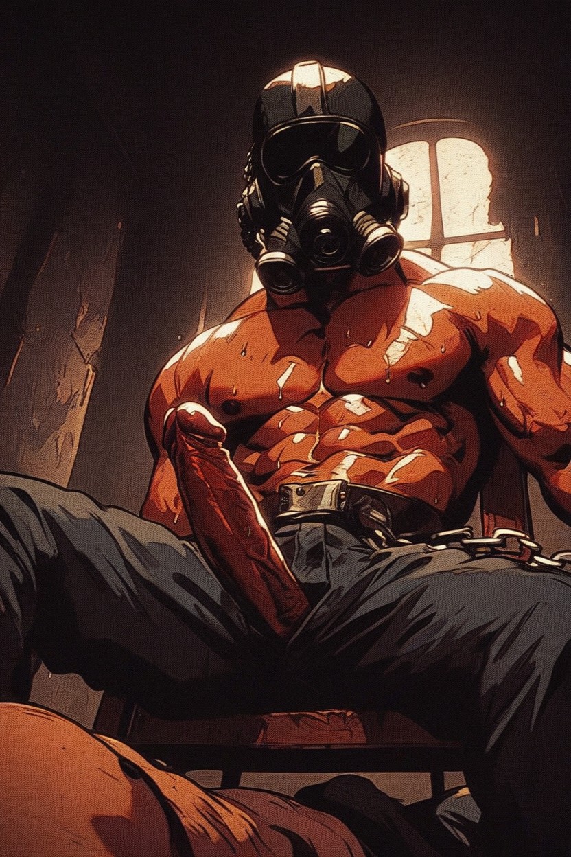 18+, Chain, Gloves AI Gay Porn