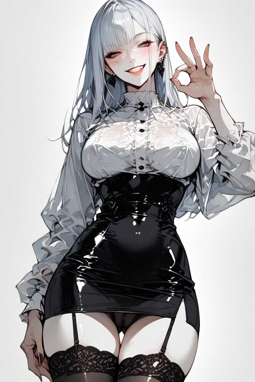 Emikia From Rezero, Purple Eyes, Puffy Nipples Hentai AI Porn