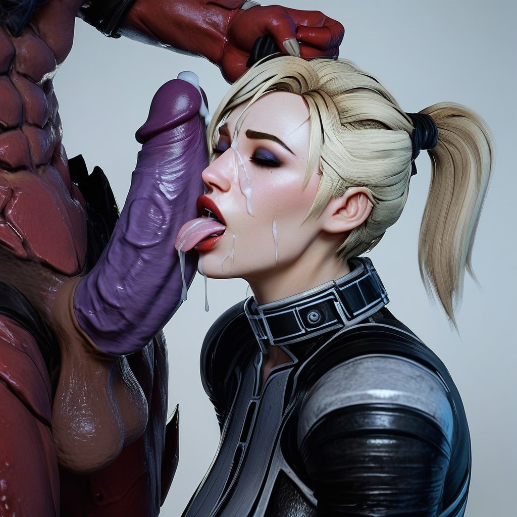 Restrained, Head On Floor, Large Steel Collar Hentai IA