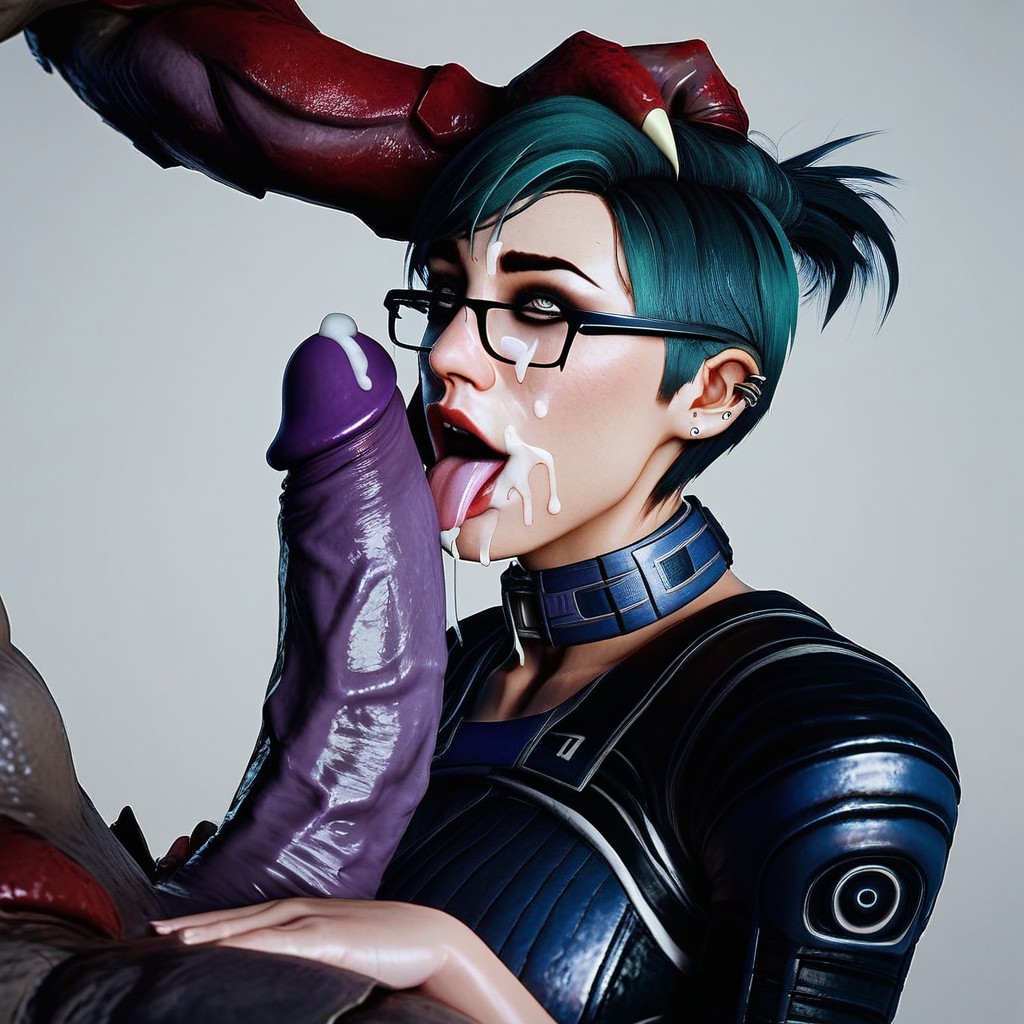 D Art Style, Piercings, Black Armor And Wetsuit Hentai AI Porn