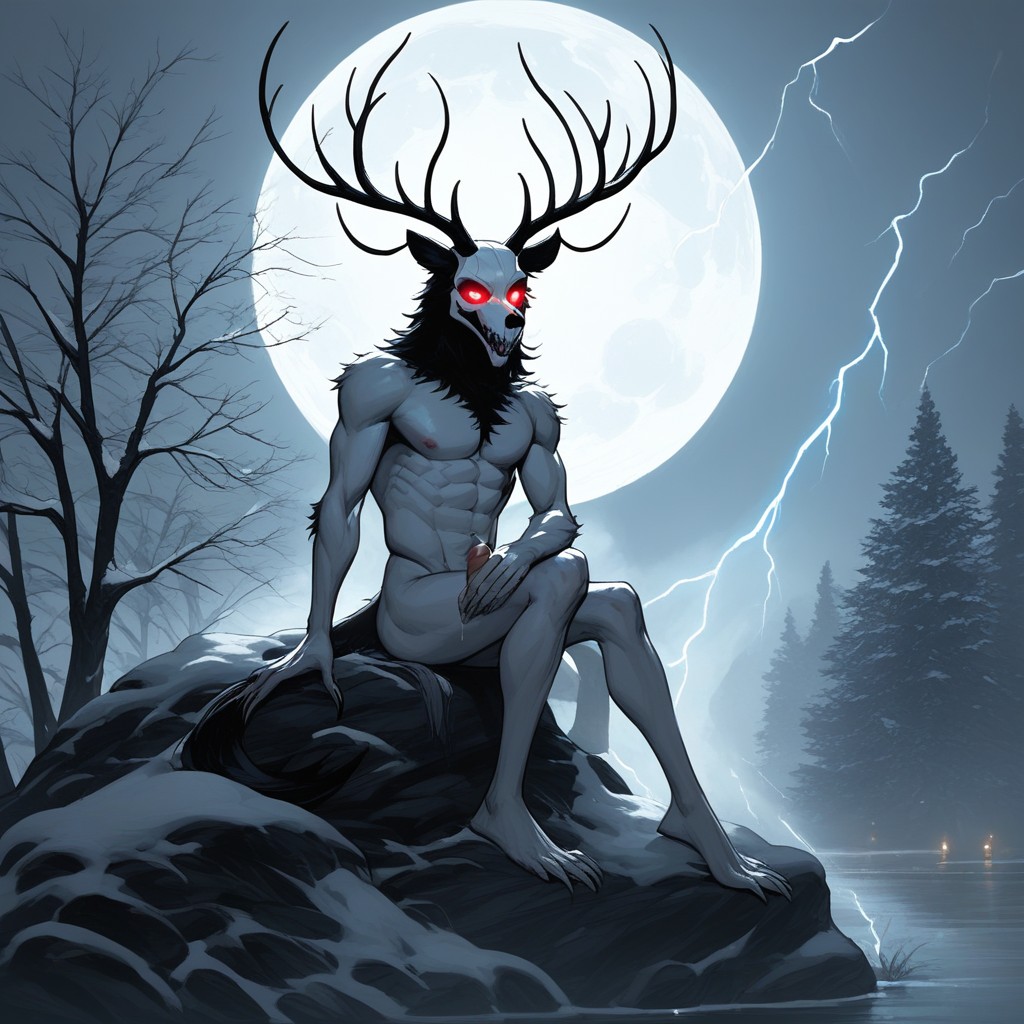 Hard Penis, Forest, 18+ Furry AI Porn