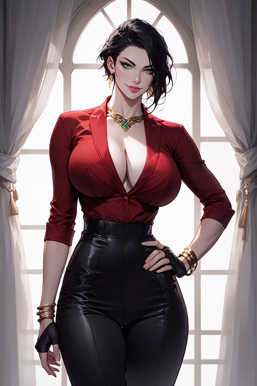 Dominant Female, Perfect Eyes, Soft Lighting Hentai IA