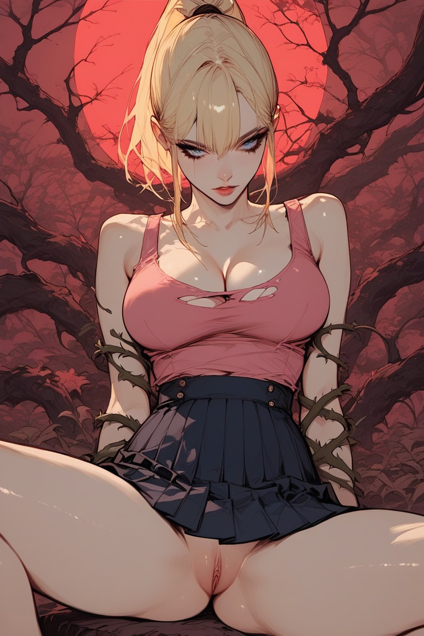 Dutch Angle, Cleavage, Forest Hentai AI Porn