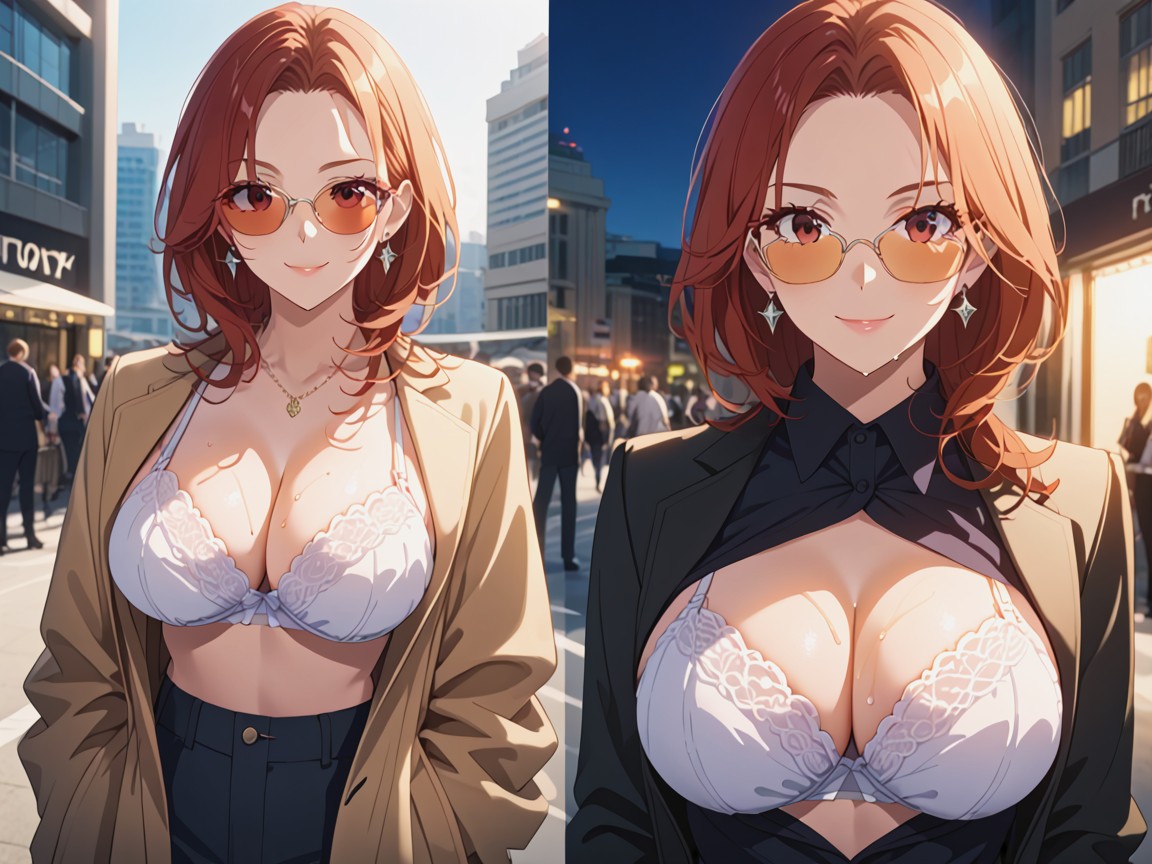 New York, Thick, Squeezing Breasts AI Porn