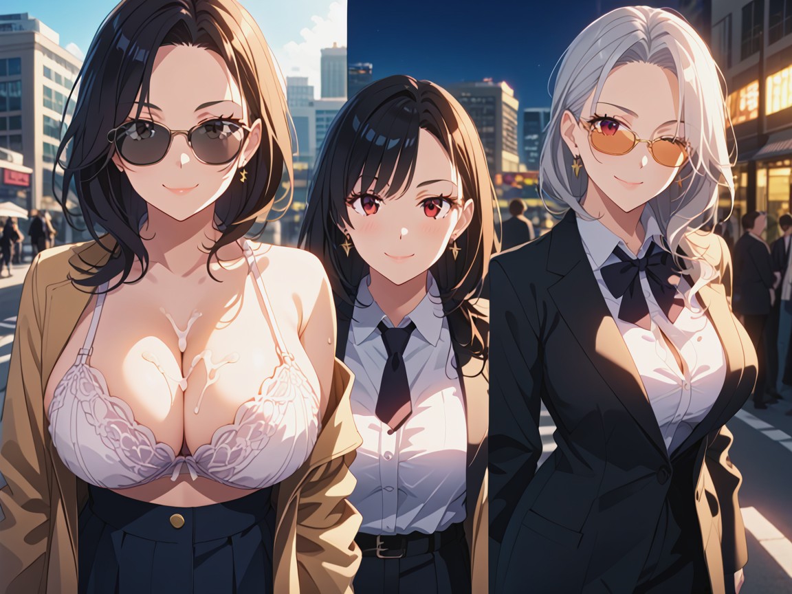 Squeezing Breasts, Front View, Bust Shot AI Porn