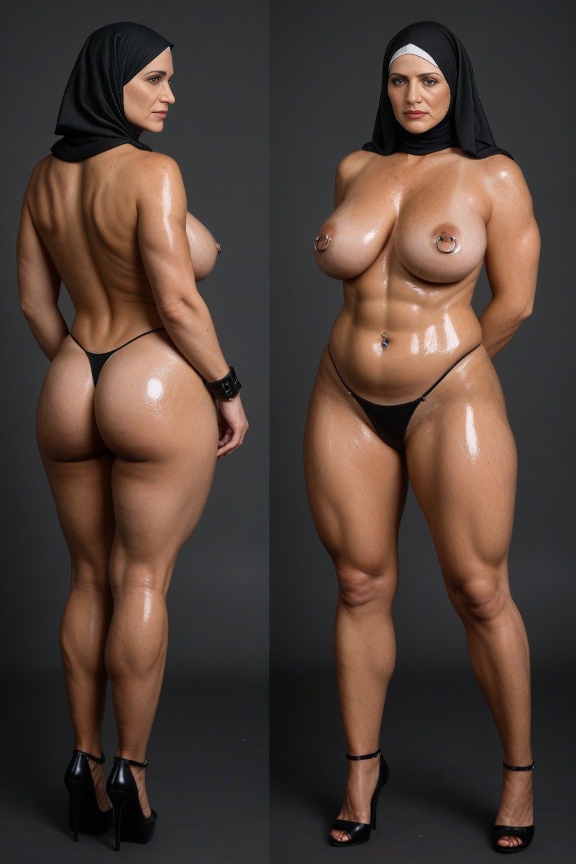 Simple Background, Naked, Shabby Appearance MILF AI Porn