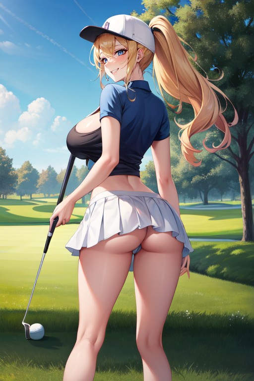 View From Rear, Woman On Golf Co, Horny AI Porn
