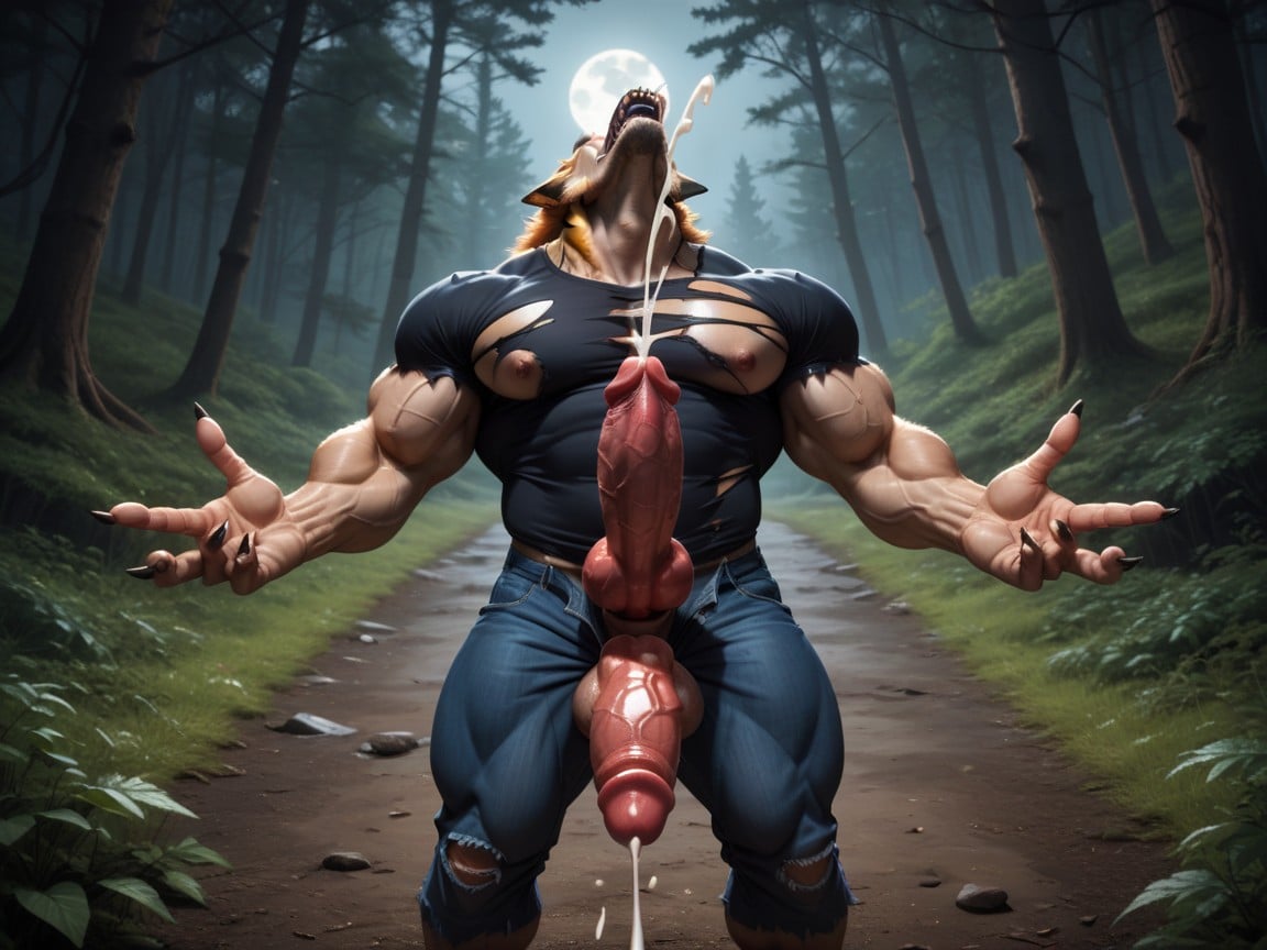Werefox Transformation, Claws, Cumshot ゲイAIポルノ