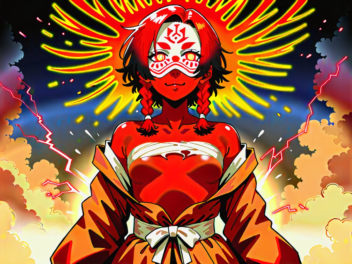 Neon Orange Fog, Brown Lipstick, Afterimage Hentai AI Porn