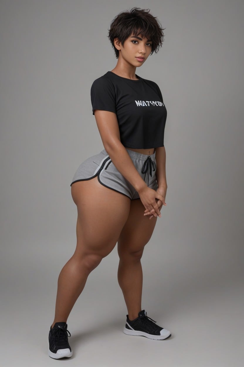 Plain T Shirt, Ass Focus, Standing AI Porn