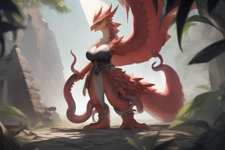 Rathalos, Tentacles, Wings Tail 퍼리 AI 포르노