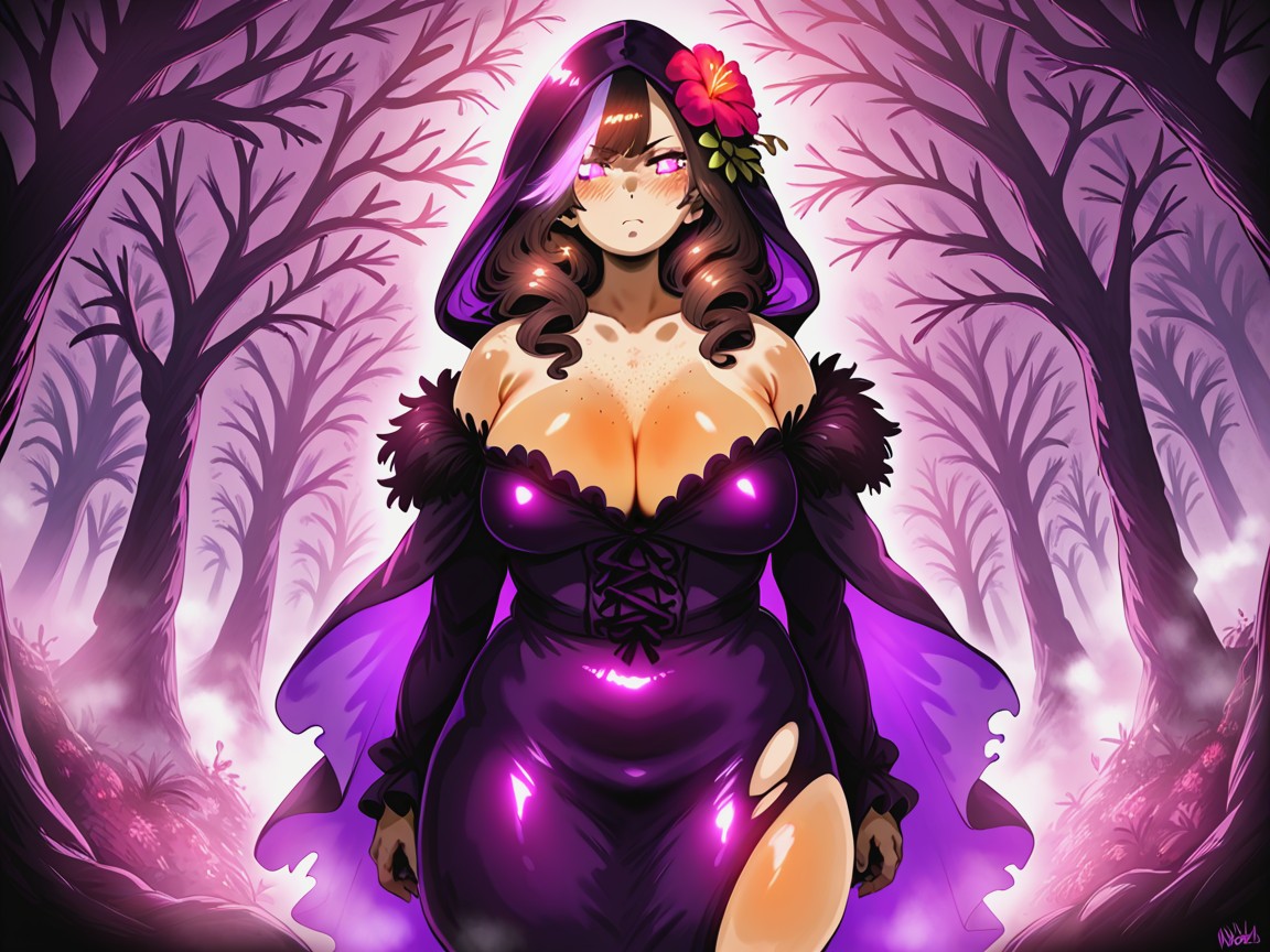 Rounded Breast Width, Permed Hair, Large Ass Hentai AI Porn