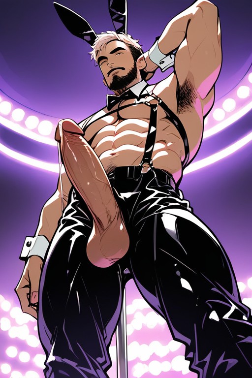 Luxury Strip Club, Horny, Multiple Handsome Men On Stage ゲイAIポルノ