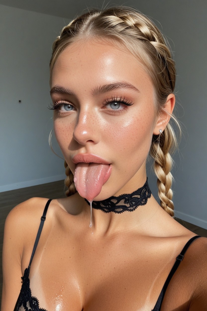 Russian, Freckles, Side View AI Porn