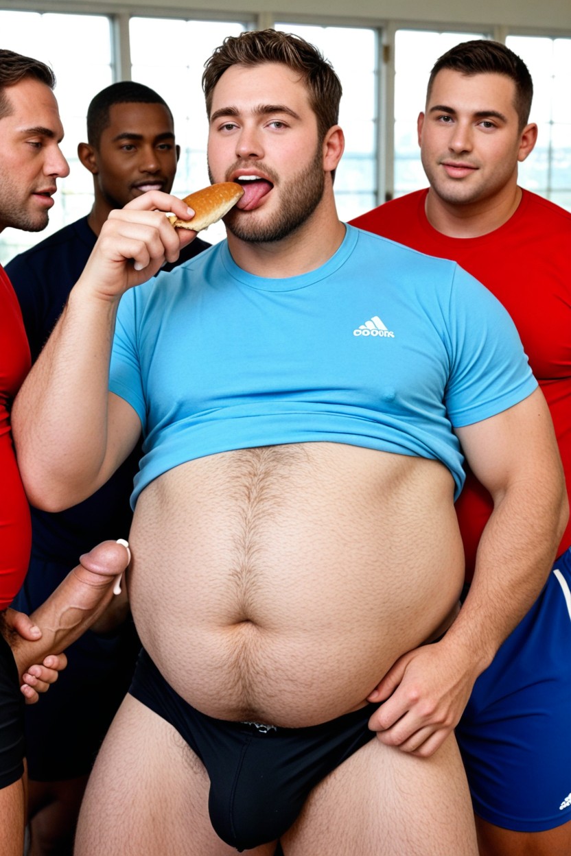 Orgy, Thick Dark Body Hair, Only Men AI Gay Porn