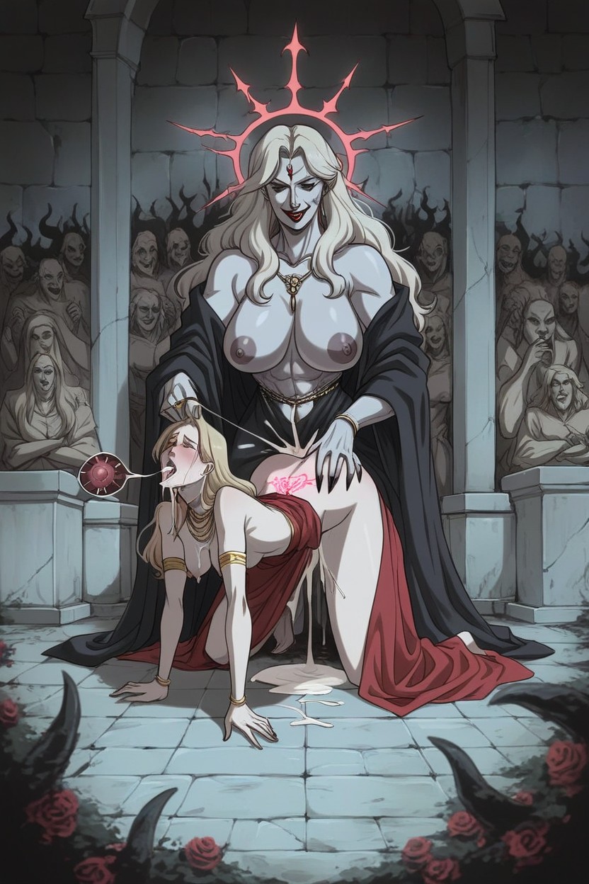 Satanic Haunted Temple, 小さな胸, Vaginal AIポルノ