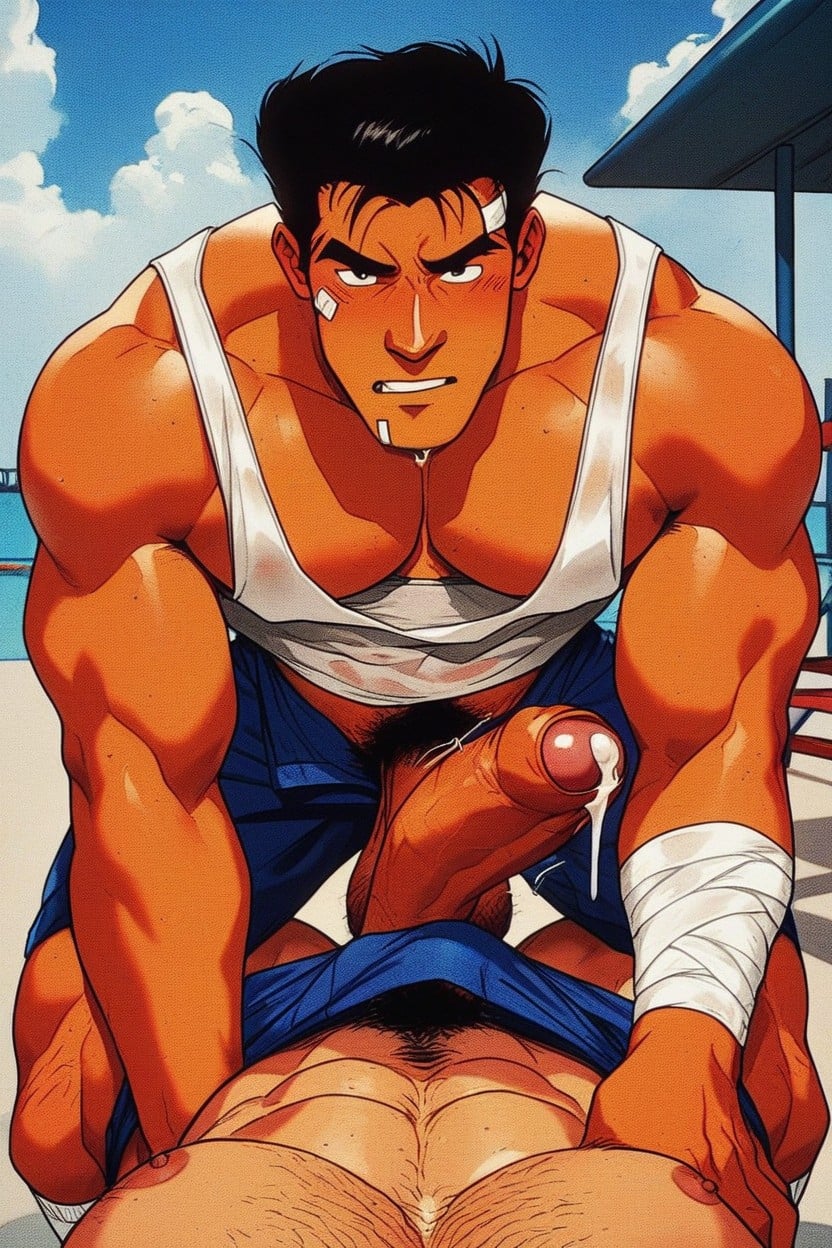 Man, Muscular, Profuse Perspiration AI Gay Porn