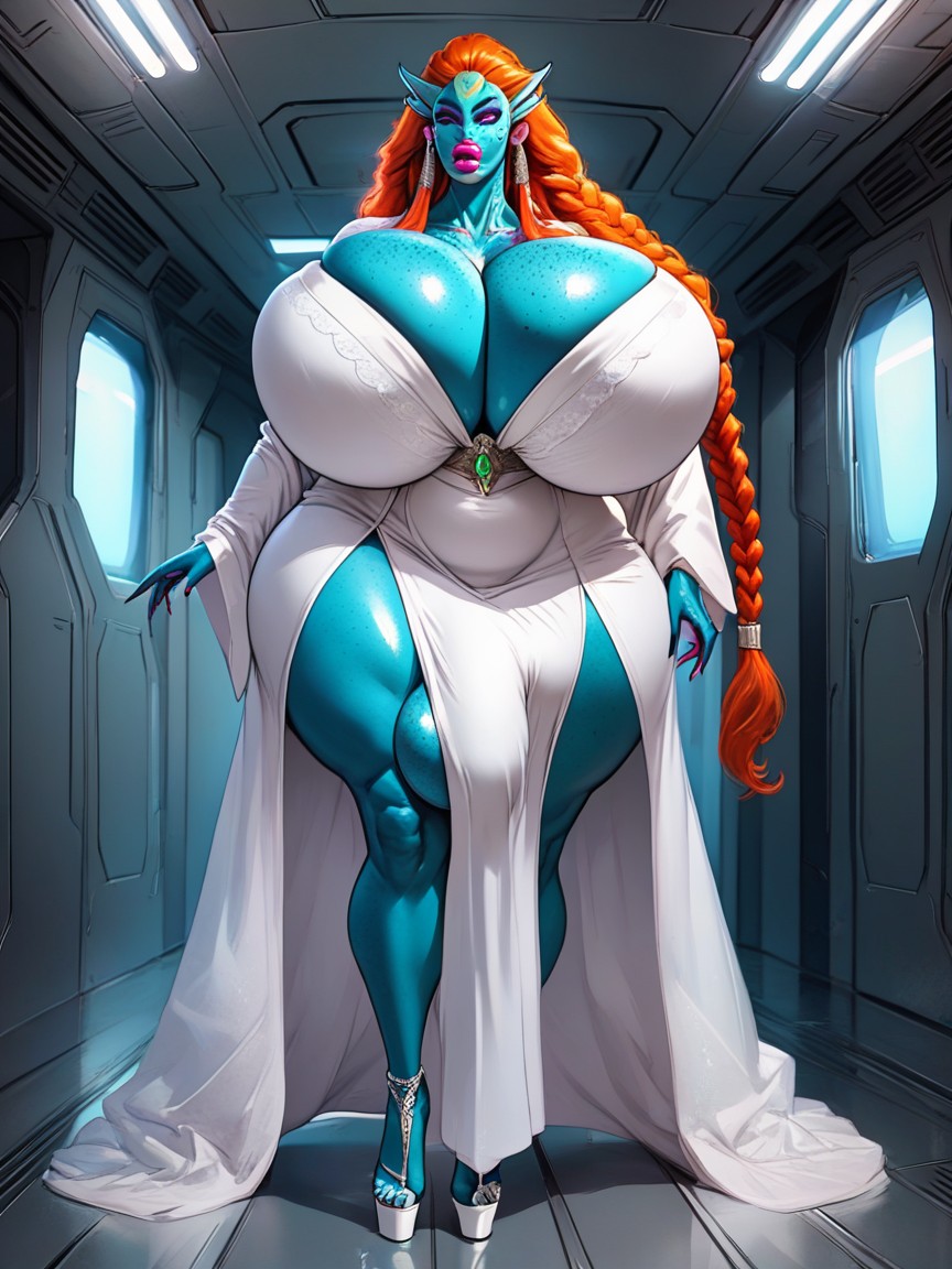 Ass Bigger Than Torso, Colossal Breasts, Full Piercings Shemale AI Porn