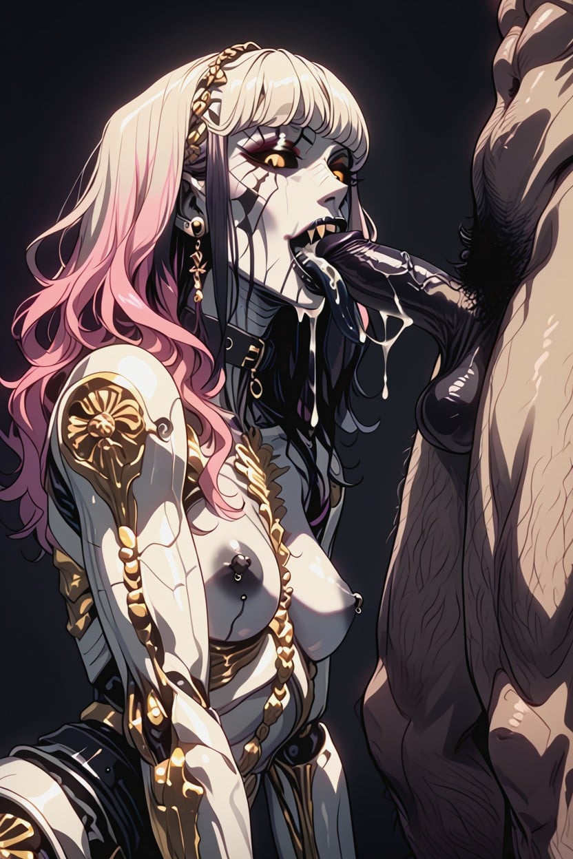 Foreskin, Black Cock, Pastel Hair Hentai AI Porn
