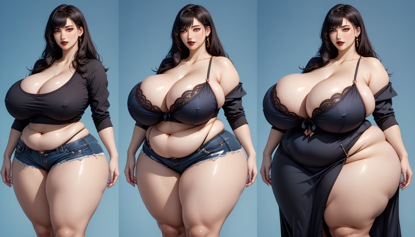 Hyper Ultra Mega Fat Ass, Breast Expansion, The Most Mega Ultra Hyper Enlarging Fat Breasts Expansion BBW AI Porn