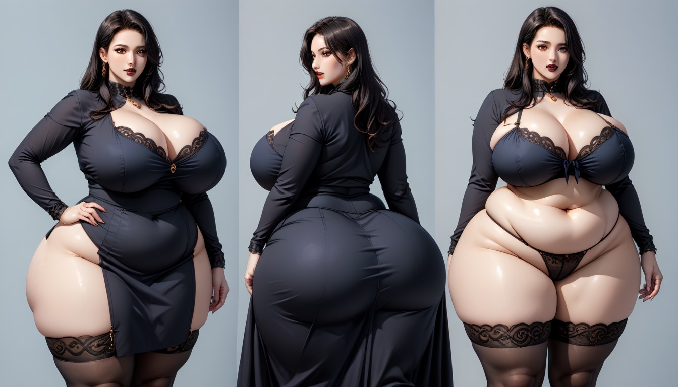 Hyper Fat Thick Curvy Fuller Figured Asian American College Woman, Extremadamente Pesado En La Parte Inferior, De Pie Porno BBW IA