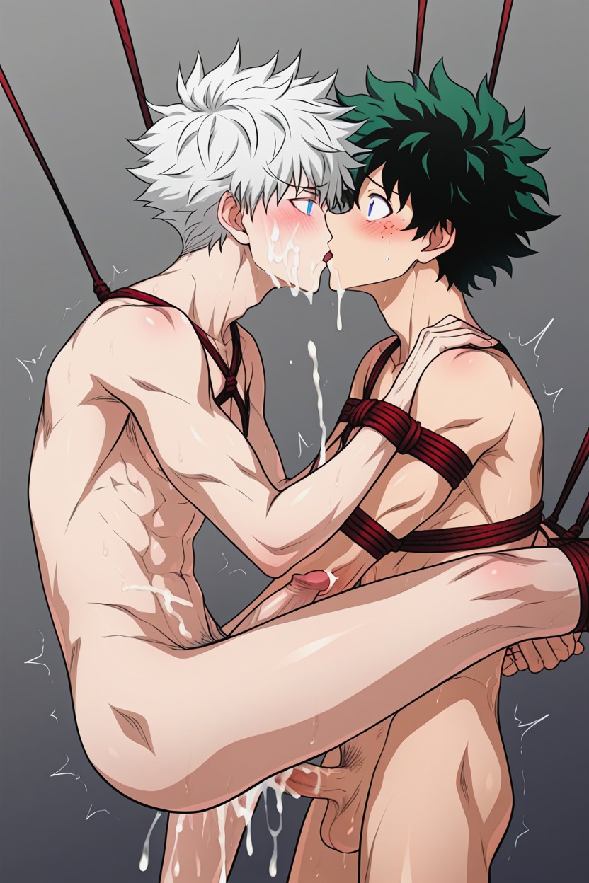 Orgasm, Sweating, Pale Skin AI Gay Porn