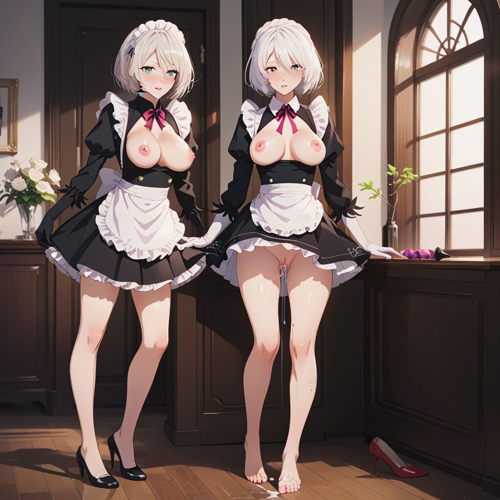 Defeat, Stick Thighs, Two Women Hentai AI Porn
