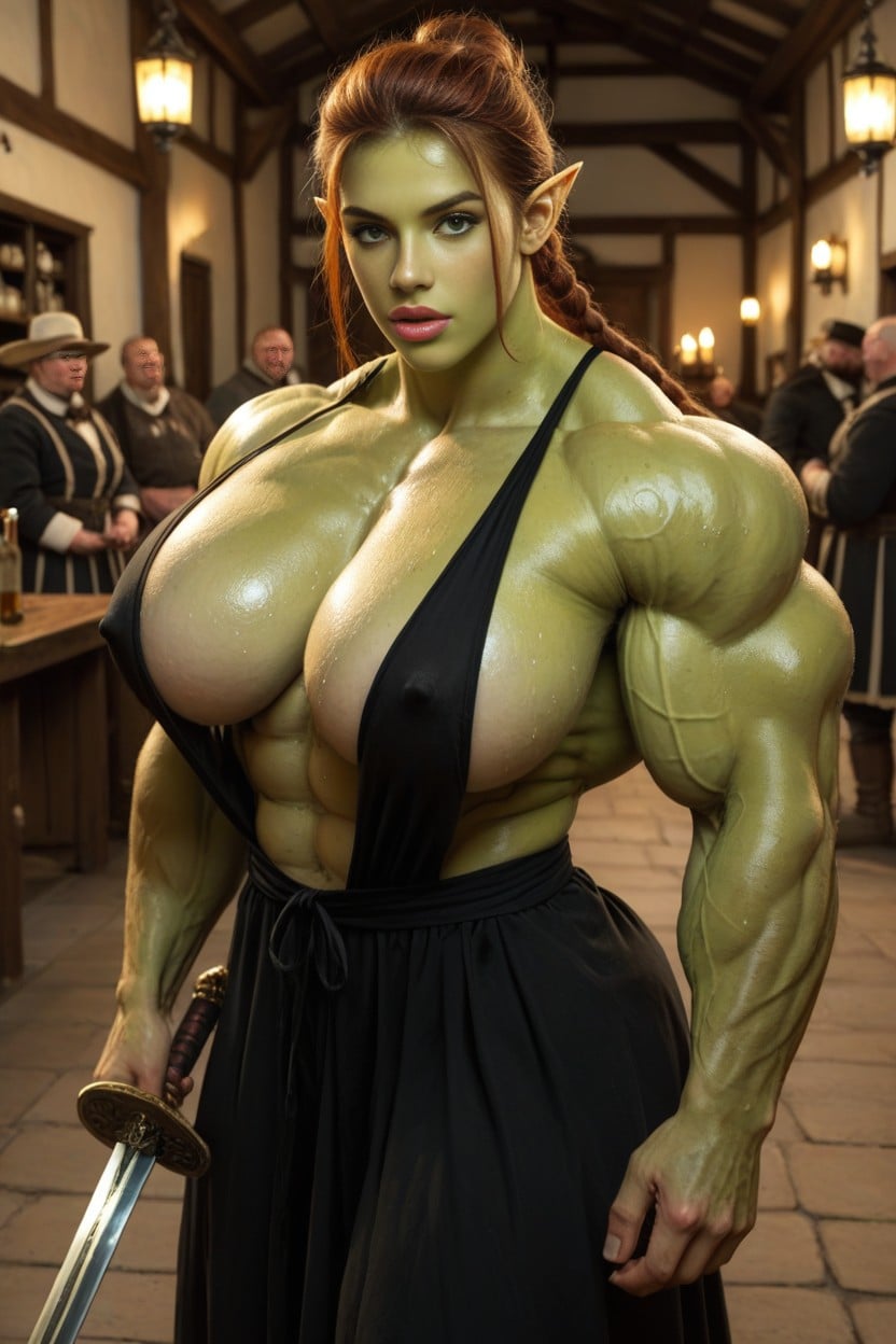 Pecs, Gigantic Muscles, Huge Lats AIポルノ