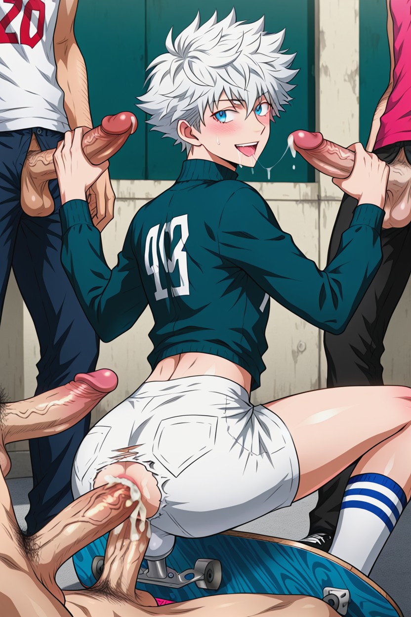 Full Naked, Orgasm, Side View ゲイAIポルノ