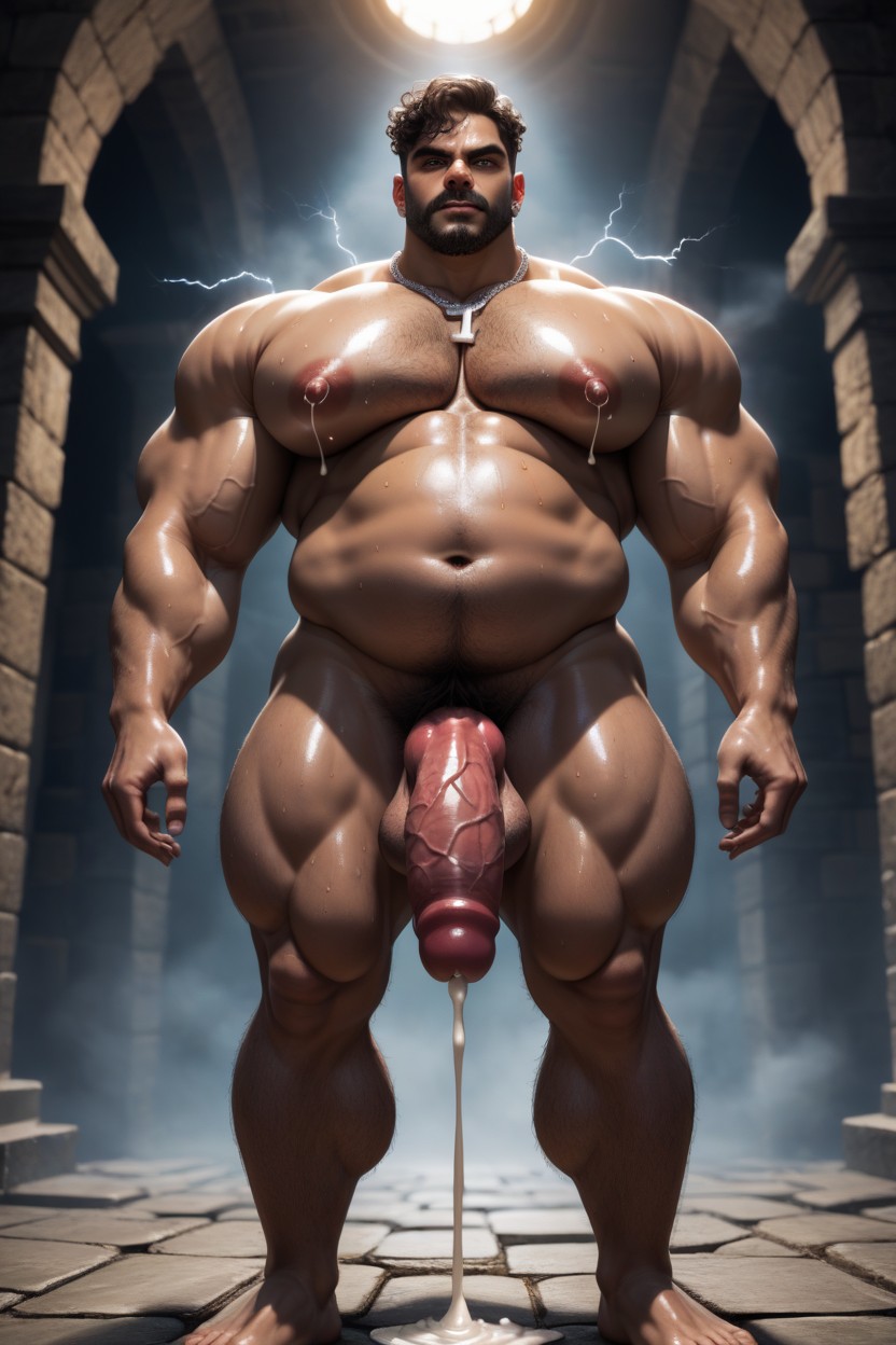Sagging Balls, Excessive Cum, Scent Implied AI Gay Porn