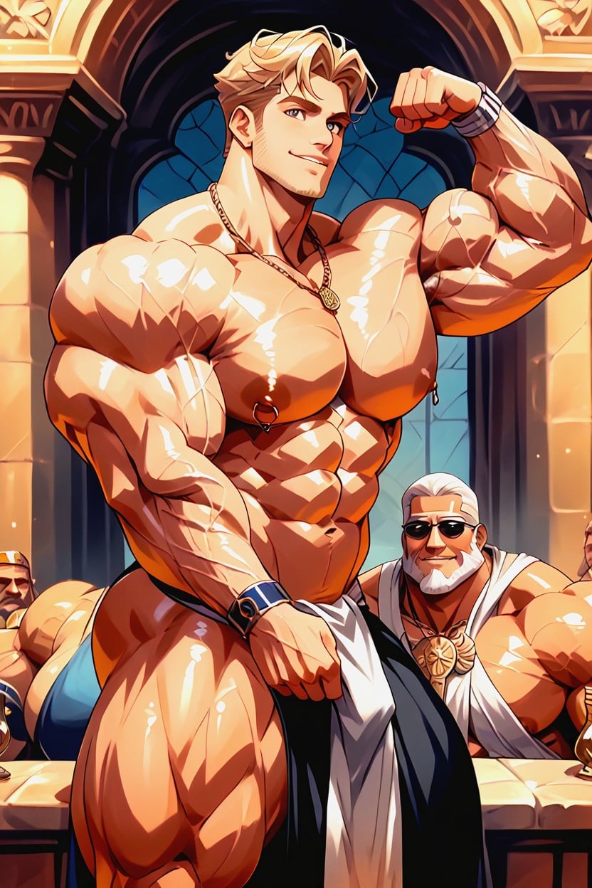 Huge Hands, Large Pecs, グローリーホール ゲイAIポルノ