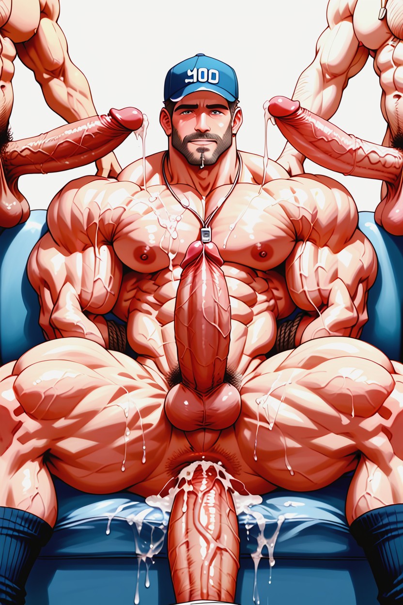 Massive Muscles, Cum On Biceps, Gigantic Sized Muscles AI Gay Porn