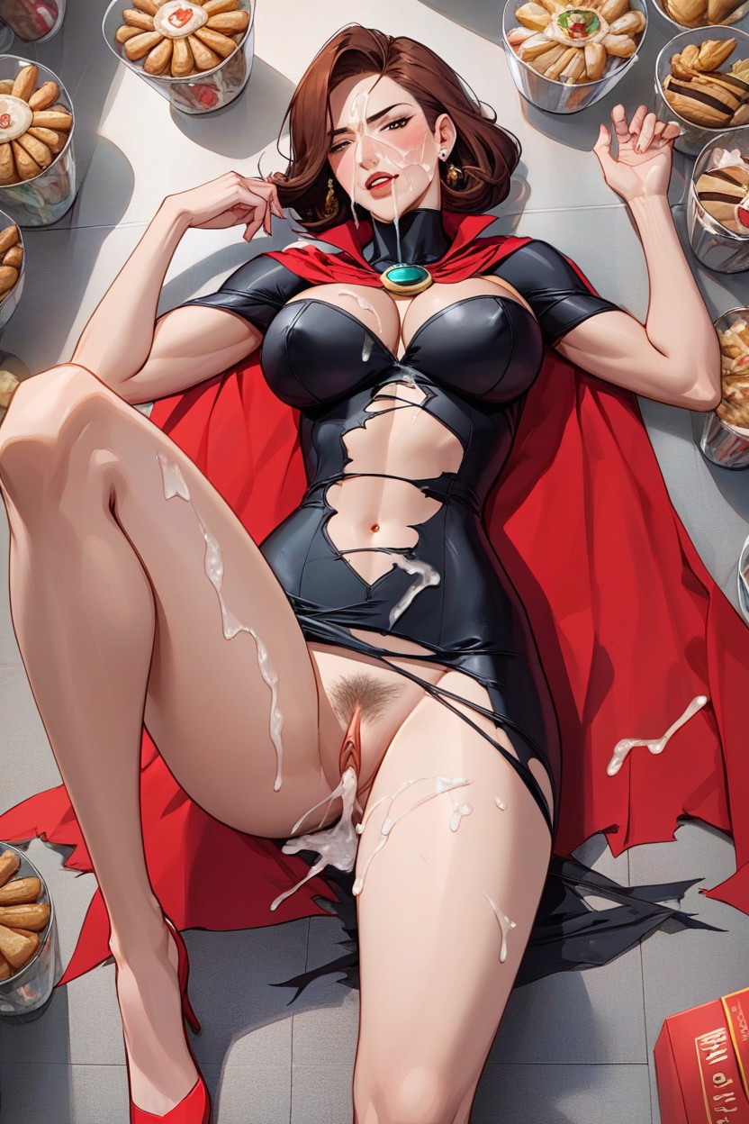 Vagina Expuesta, Semen En La Cara, Semen En Exceso Hentai AI Porn