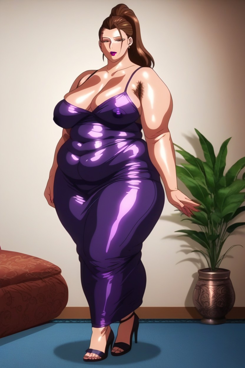 Cellulite, 18+, Slicked Hair BBW AI Porn