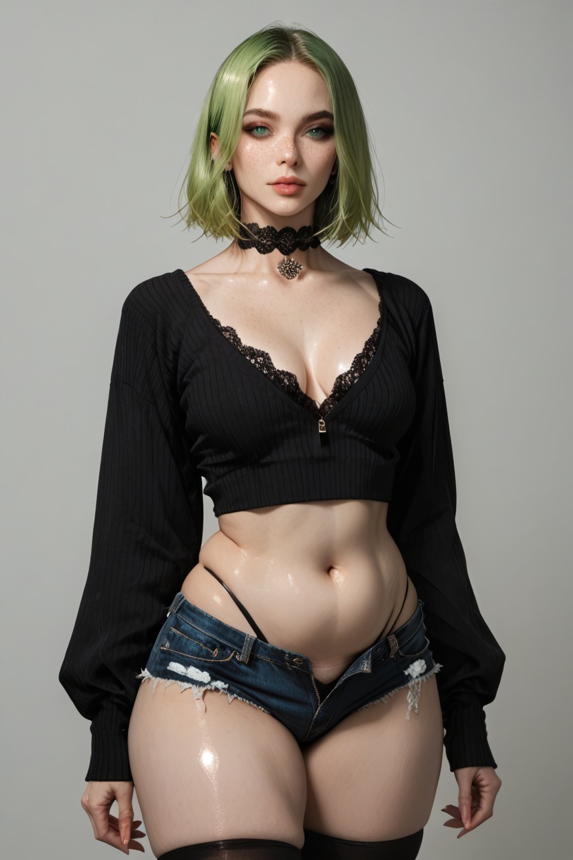 Pretty Face, Form Fitting Clothes, Extreme Bulging AI Porn
