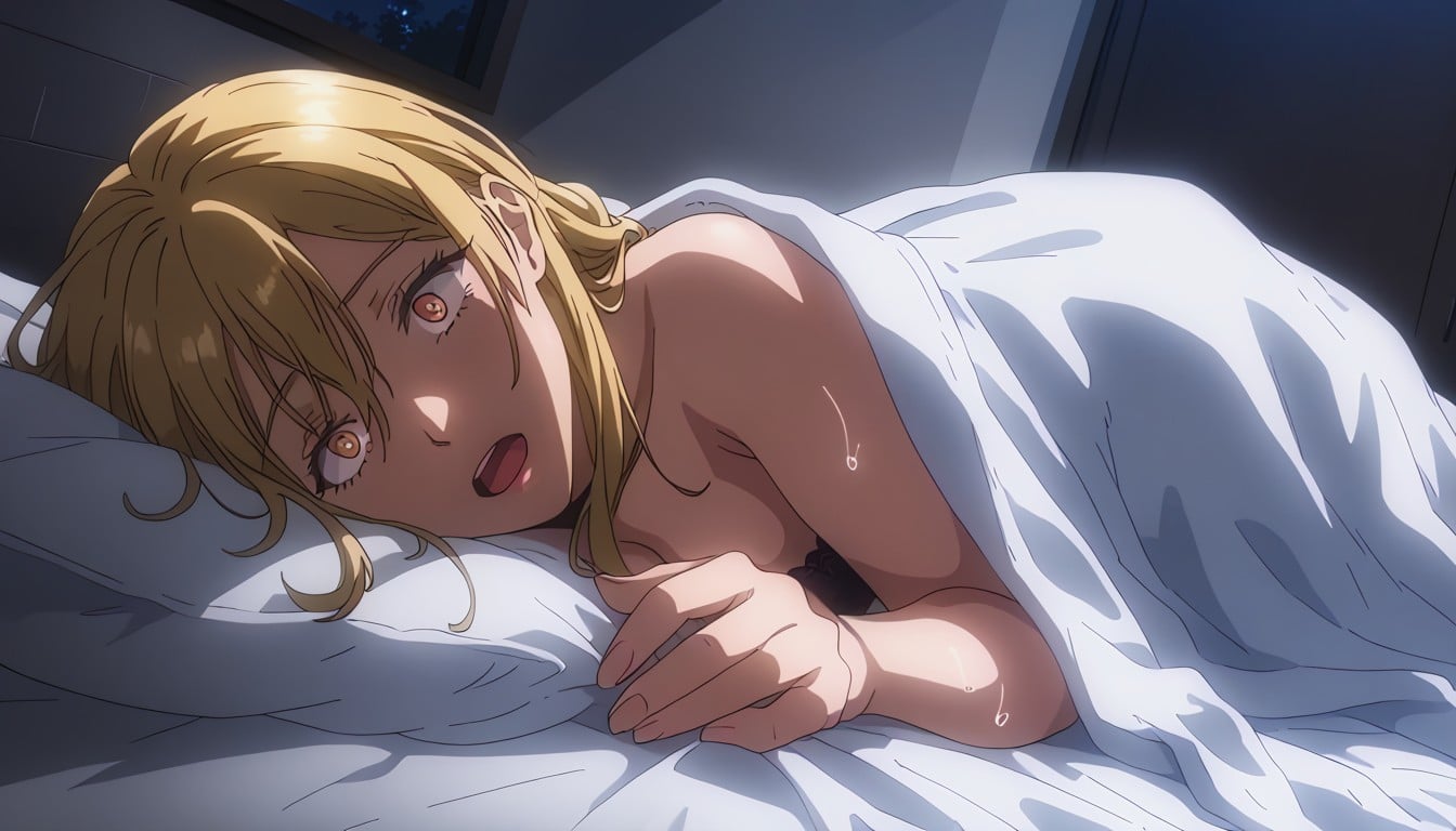 Panoramic View, She Is Looking At The Wall, No Lighting Hentai AI Porn