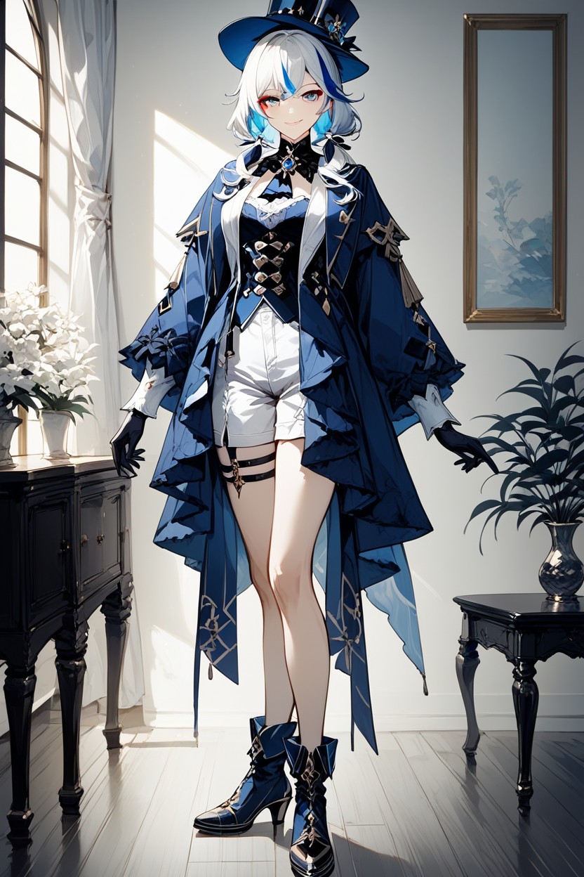 Small Ass, Shoulder Length Hair, Long Sleeves Hentai AI Porn